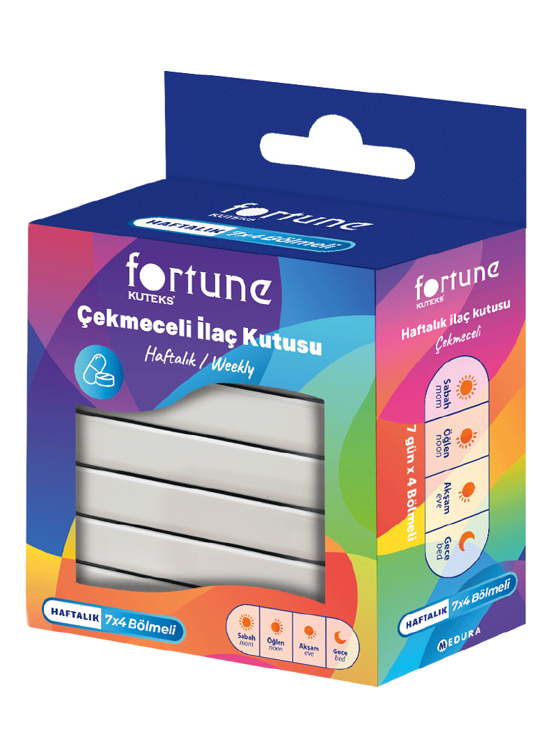 Fortune İlaç Kutusu Haftalık Çekmeceli