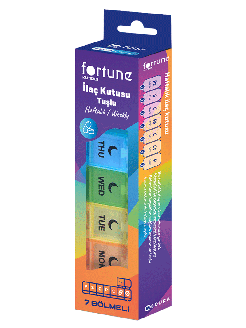 Fortune İlaç Kutusu Haftalık Tuşlu